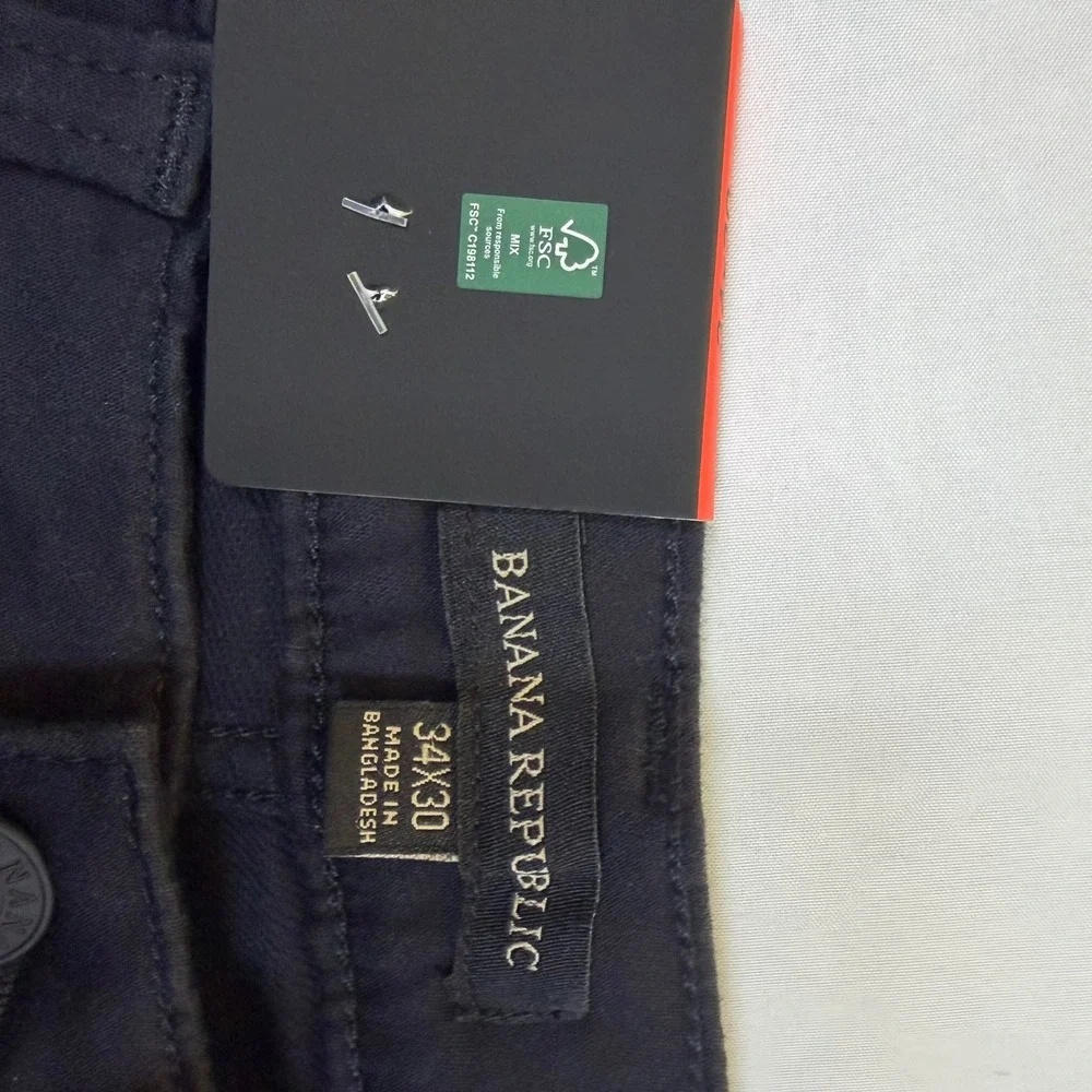 Banana Republic Mens 5 Pocket Pant Black Straight Leg 34x30 NWT 1620338